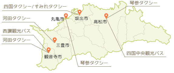 西讃観光グループ配置図